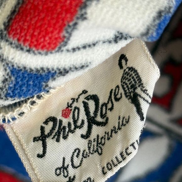Vintage Phil Rose Shirt Womens Small Bon Voyage Cropped - Picture 5 of 9